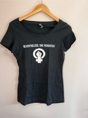 Neverthless, She Persisted Black Graphic Tee - Women's Top
